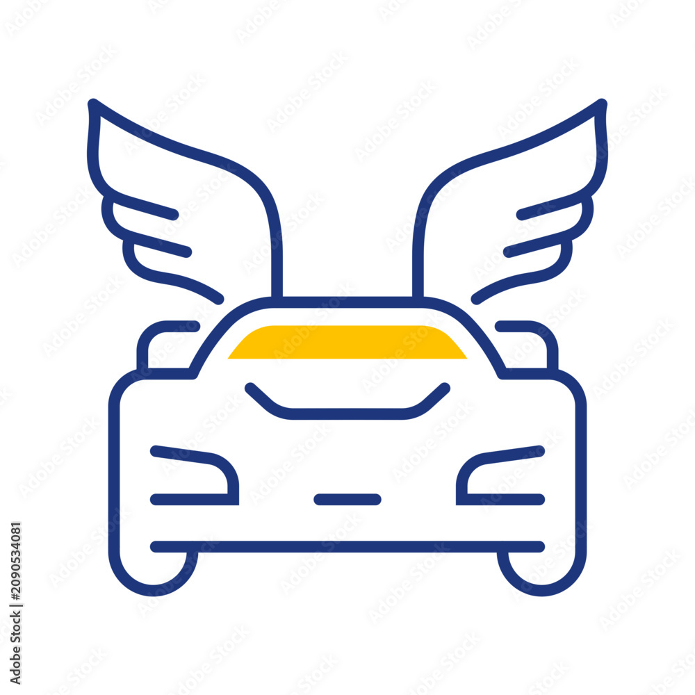 Obraz premium Race car icon. Sports and motorsport line symbol. Color.