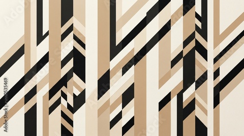 Geometric pattern, abstract background, beige and black stripes, modern design element