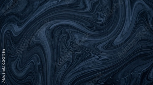 Dark blue marbled background, swirling liquid texture, abstract wave pattern, navy blue design element