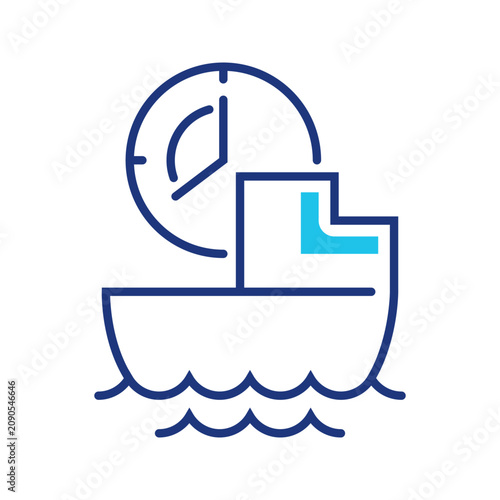 Valokuva Delivery time icon. Business and shipping line symbol. Color.