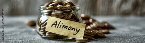 Alimony Jar: A glass jar fi...