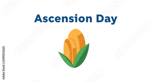 Fotografia Ascension Day religious holiday icon graphic.