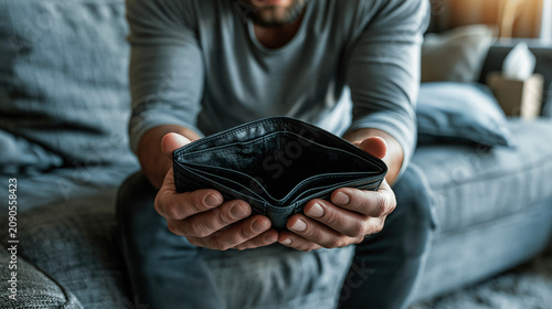 Empty Wallet Despair: A man...