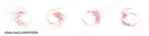 Fotografie Vibrant red chili powder pile isolated transparent png with crushed cayenne pepp