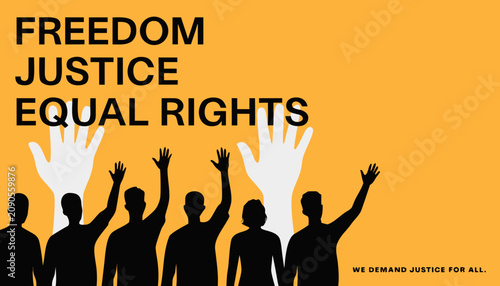 Freedom, Justice, Equality Icons, Human Rights Symbols, Protest Signs Vector