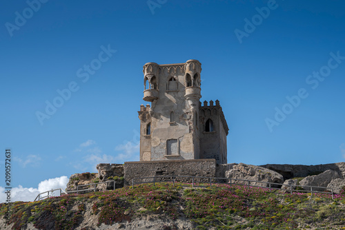 Foto Santa Catalina Castle overlooking the Strait of Gibraltar in Tarifa, Cadiz, Spai