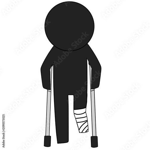 Photos Using crutches pictogram silhouette illustration
松葉杖をつく　ピクトグラム　シルエット　イラスト