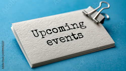 Upcoming Events Note: A sim...