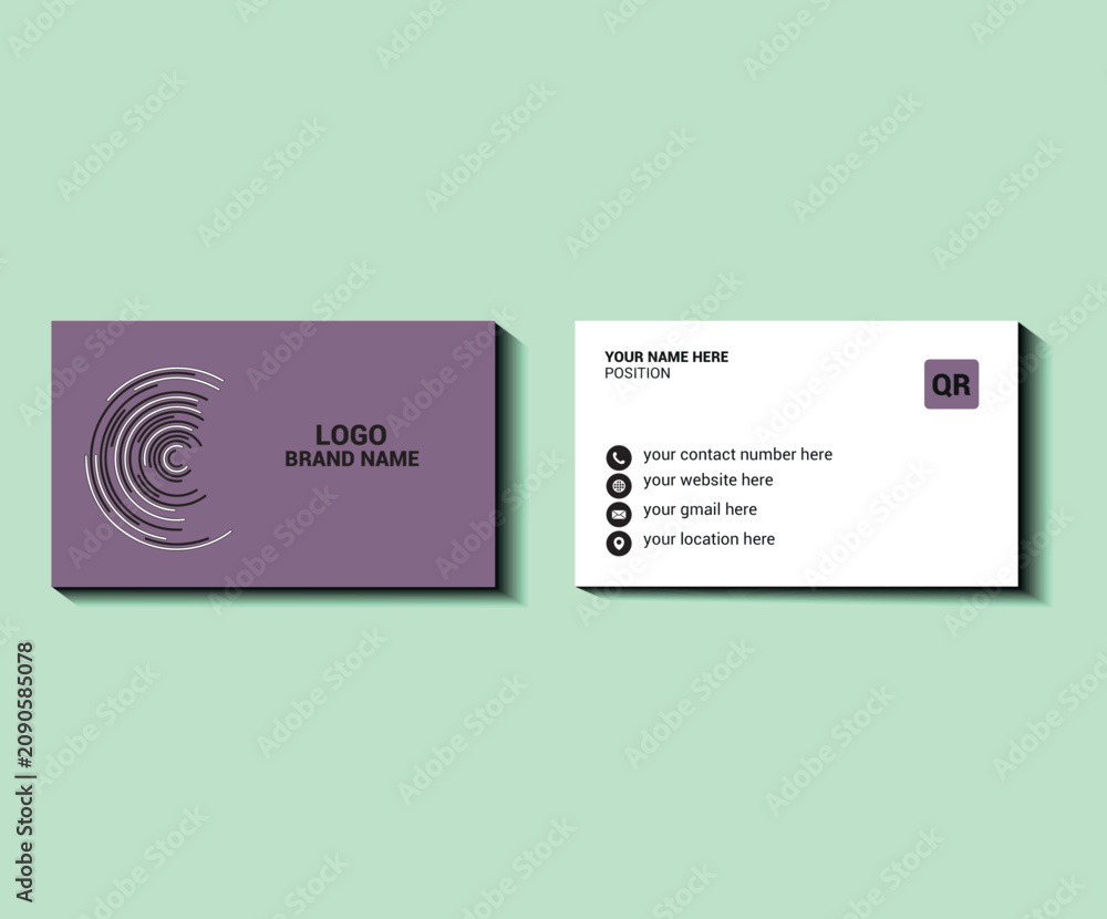 Naklejka premium modren business card,busines card mockup 