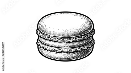 Obraz na plátně A large macaroon dessert pastry.
