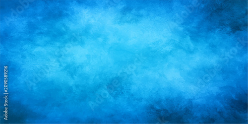 Blue Watercolor Grunge Texture Background