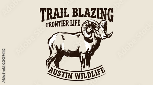 Cuadro en lienzo Trail blazing frontier life