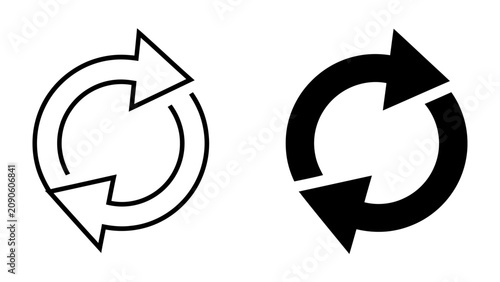 Photos Synchronization Icons: Two circular arrow icons represent the concept of synchronization or refresh