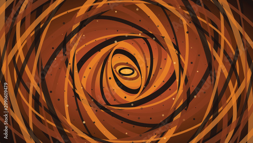 Abstract Orange Spiral Vortex Graphic Illustration Background for Digital Wallpaper and Creative Presentation Design