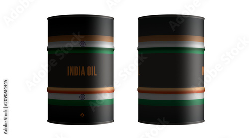Fotografía India oil crude petroleum fuel barrels transparent