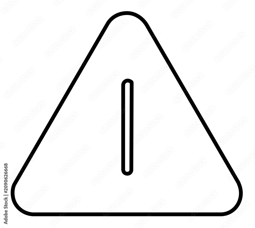 Fototapeta premium Soccer warning triangle vector icon illustration with exclamation mark alert for field gameplay safety cautions in minimalist flat line art style perfect for sports applications