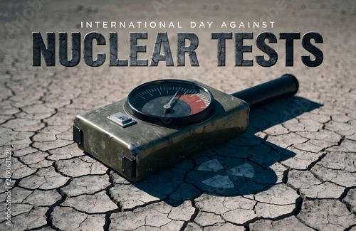 International day against nuclear tests concept with geiger counter
