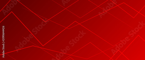 Abstract dark red geometric background with overlapping dynamic zigzag lines and subtle gradient shapes for modern technology corporate presentation banner design.