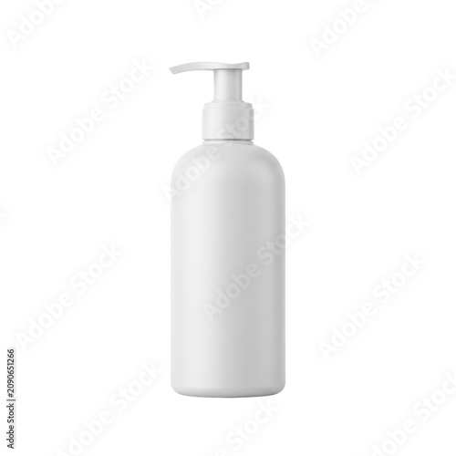 Canvas Print White plastic cosmetic pump dispenser bottle mockup