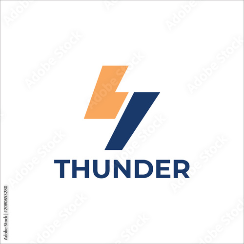 Thunder Bolt Logo Dynamic Energy Brand Identity