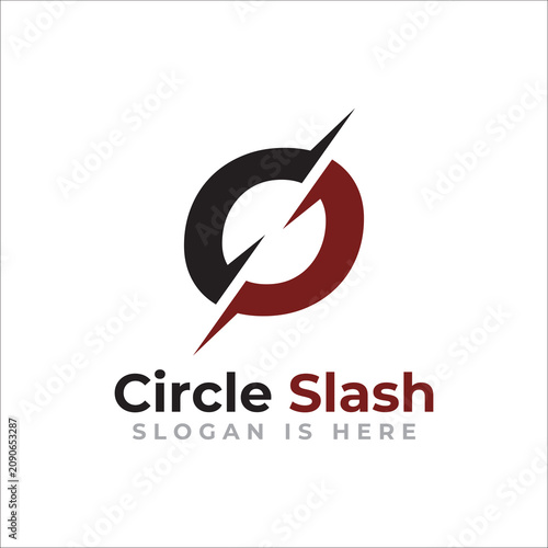 Circle Slash Logo Bold Modern Brand Identity
