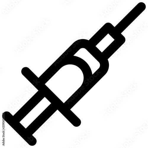 Vaccine. Editable stroke vector icon.