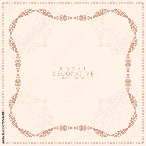 Sticker Abstract ornamentall frame decorative background
