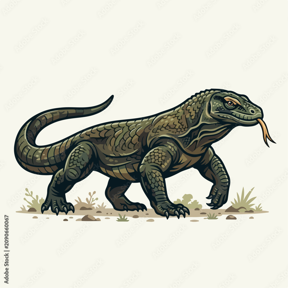 Fototapeta premium Ilustrasi_vektor_komodo_simpel_202606280643 (1)