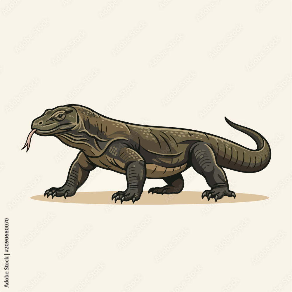 Obraz premium Ilustrasi_vektor_komodo_simpel_202606280643