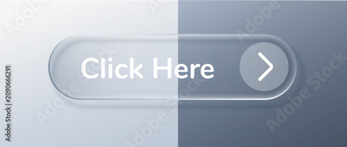 Photos Button click here icon with glass ui for box liquid circle