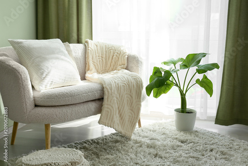 Cozy living room interior w...