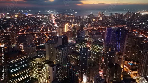 New York City at Night Aerial Drone View | Manhattan Skyline Lights 4K Cinematic