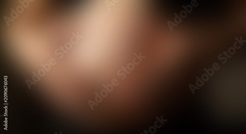 Canvastavla Close-up abstract of warm, soft, blurred brown and tan tones with subtle light a