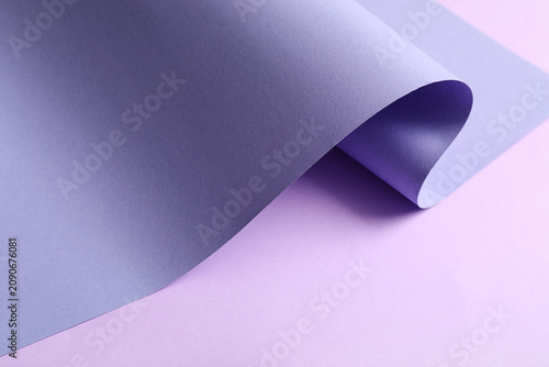 Twisted sheet of color pape...