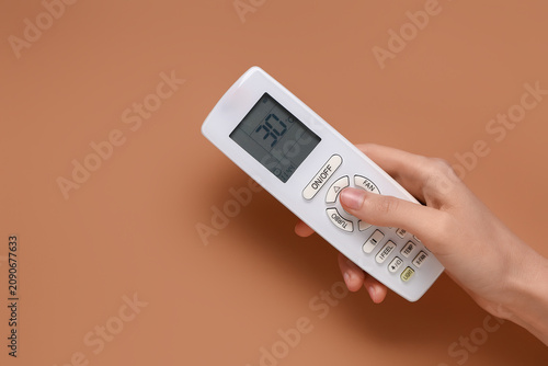 Female hand with air condit...