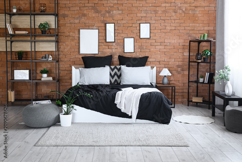 Interior of modern bedroom ...
