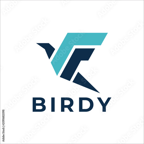 Abstract Flying Bird Logo Modern Brand Identity