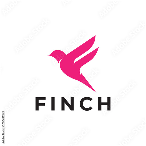 Elegant Finch Bird Logo Contemporary Brand Identity