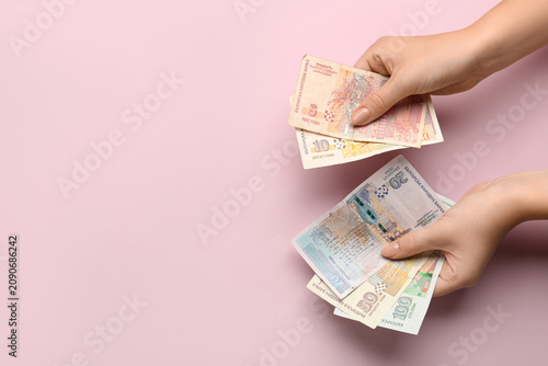 Female hands holding Bulgar...