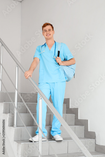 Male medical student on sta...