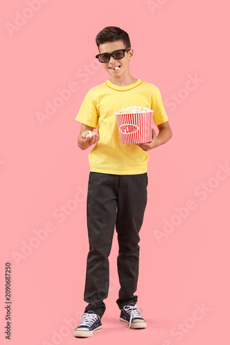 Cute little boy in 3D glass...