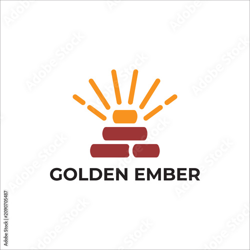 Golden Ember Logo Premium Fire Brand Identity