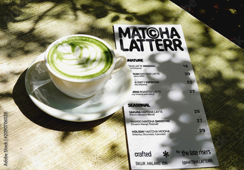 Minimal Menu Mockup at Cafe Scene