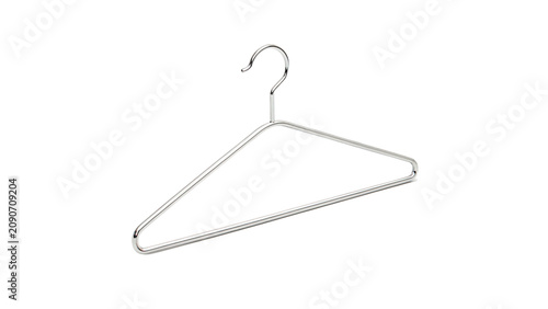 Принти на полотні Classic minimalist metallic wire clothing coat hanger isolated on a transparent