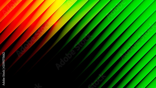 Foto elegant and modern green and orange color combination with glassy style and shadow under the green color