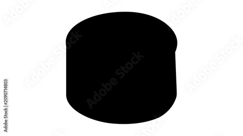 Simple line art vector icon of a drum with minimalist design, ideal for music and entertainment themes in graphic resources and creative projects