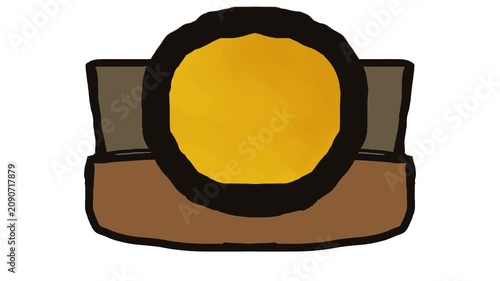 A large leather purse or bag opens and a gold coin flies out, sparkling in the sunlight.