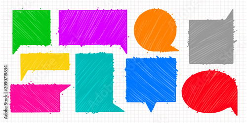 Hand Drawn Doodles Speech Baloons Set – Sketch  Collection