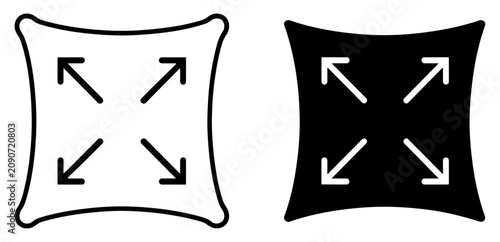 Bild auf Leinwand elasticity vector icon outline design
