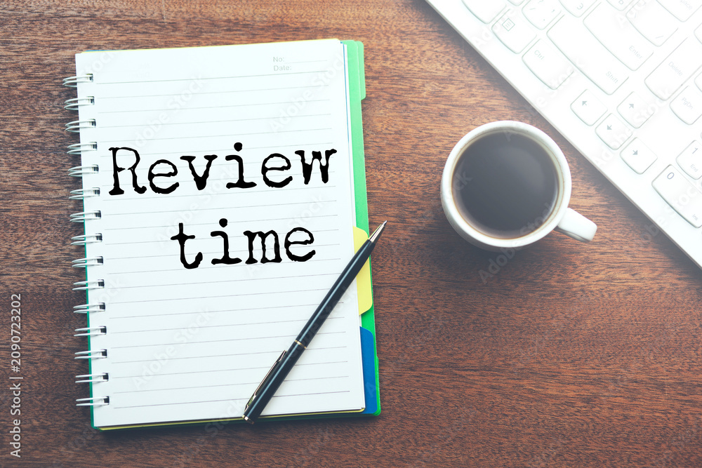Naklejka premium review time Business Concept. text